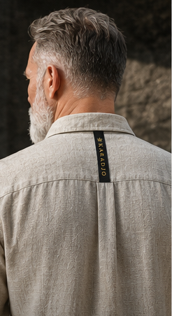 Bali — Chemise brodée main, Onyx vert
