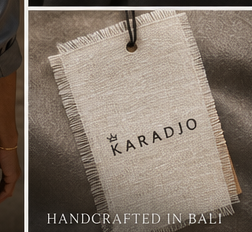 Étiquette soie — signature KARADJO